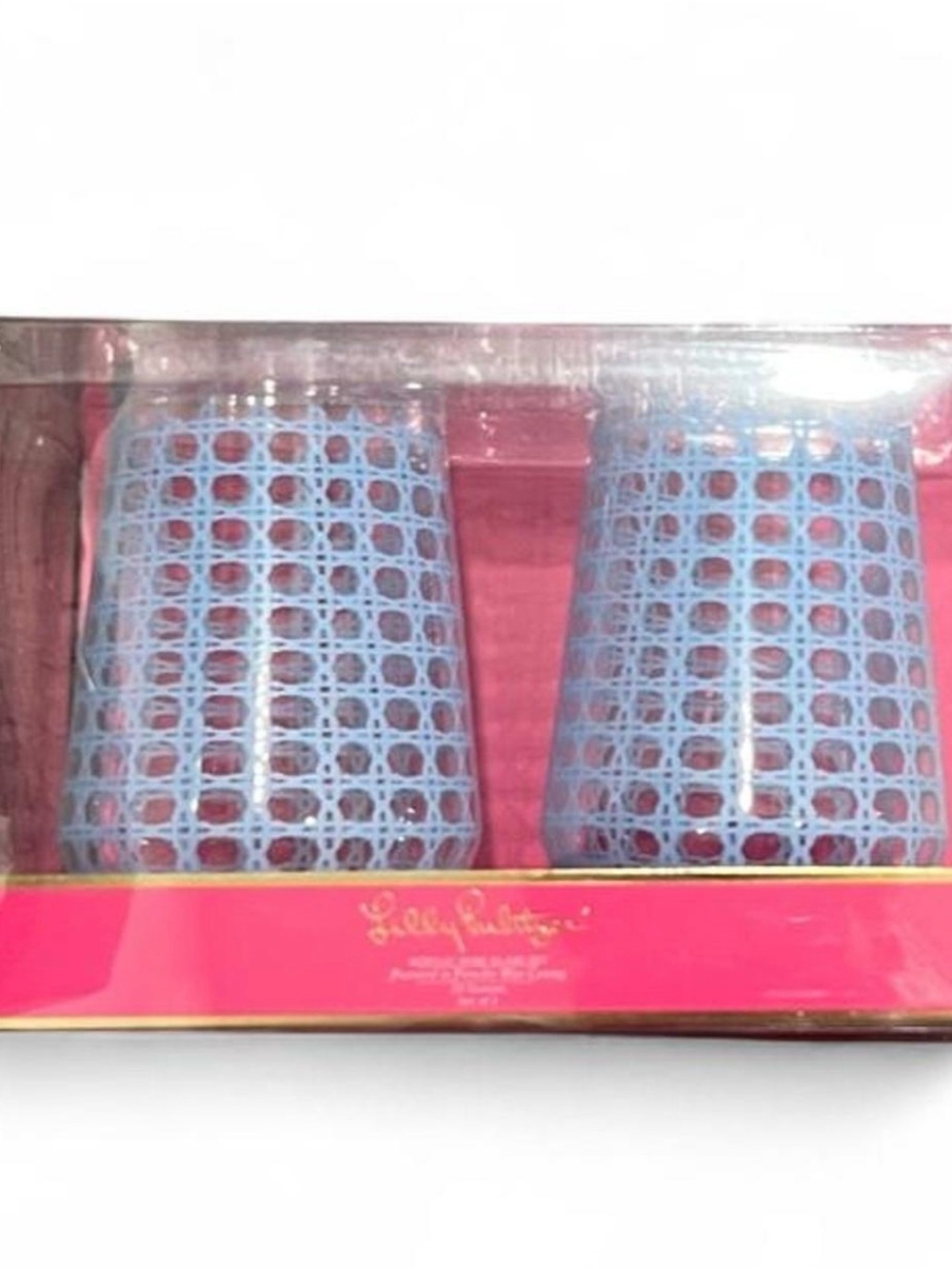 Lilly Pulitzer Blue Lattice Hair Accessory Duo